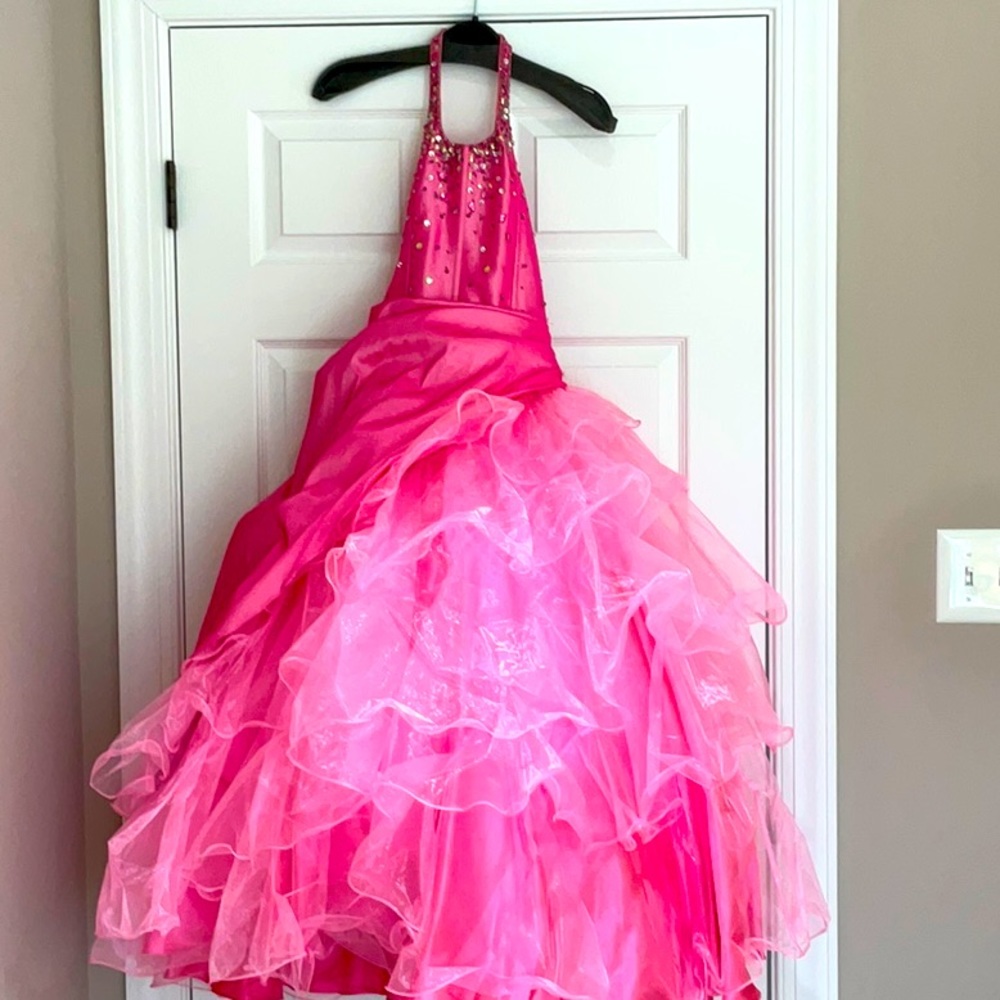Tiffany girls ballgown bubblegum pink